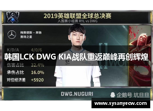 韩国LCK DWG KIA战队重返巅峰再创辉煌